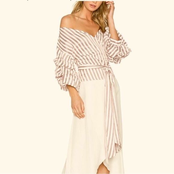 Alexis Striped Off-Shoulder Ruffle Top - Picture 3 of 7